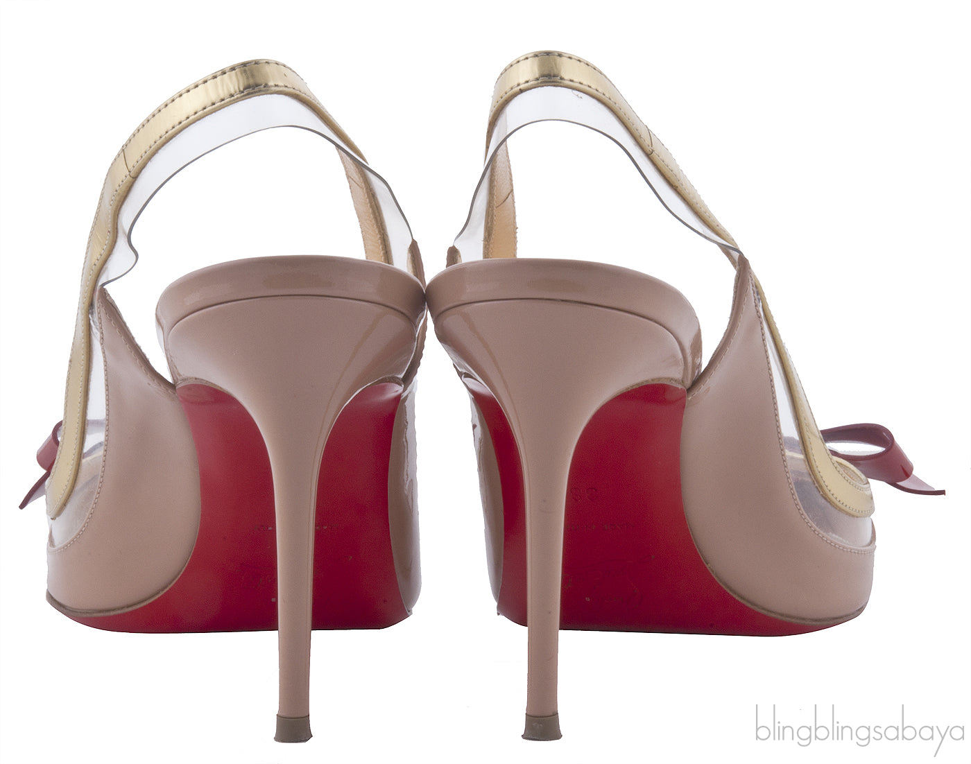 Nude Colorblock Bow Slingback