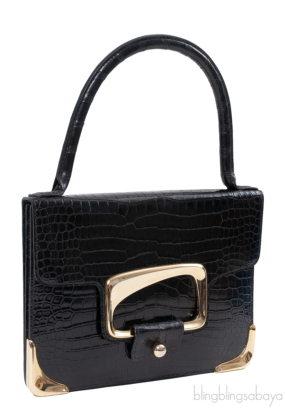 Stephane Rolland Talitha Black Crocodile Bag