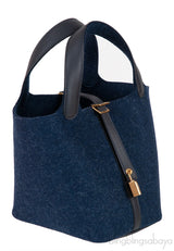 Picotin 18 Blue Nuit Feutre Wool & Black Swift GHW