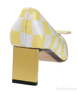 Louis Vuitton Bi-color Sequin Magic Square Satin Pump