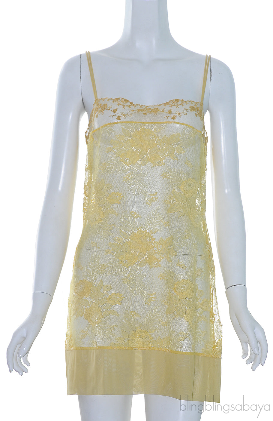 Yellow Floral Lace Camisole