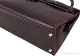 Kelly 28 Bordeaux Crocodile PHW