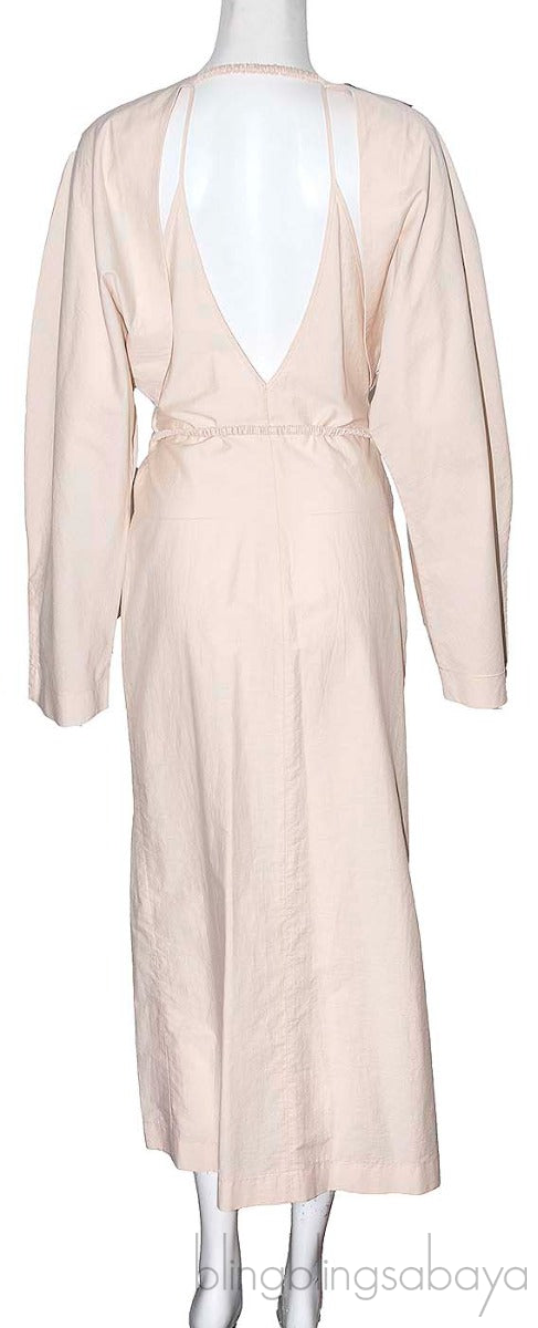 Beige Canyon Open Back Wrap Dress