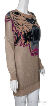 Brown Knitted Sweatshirt