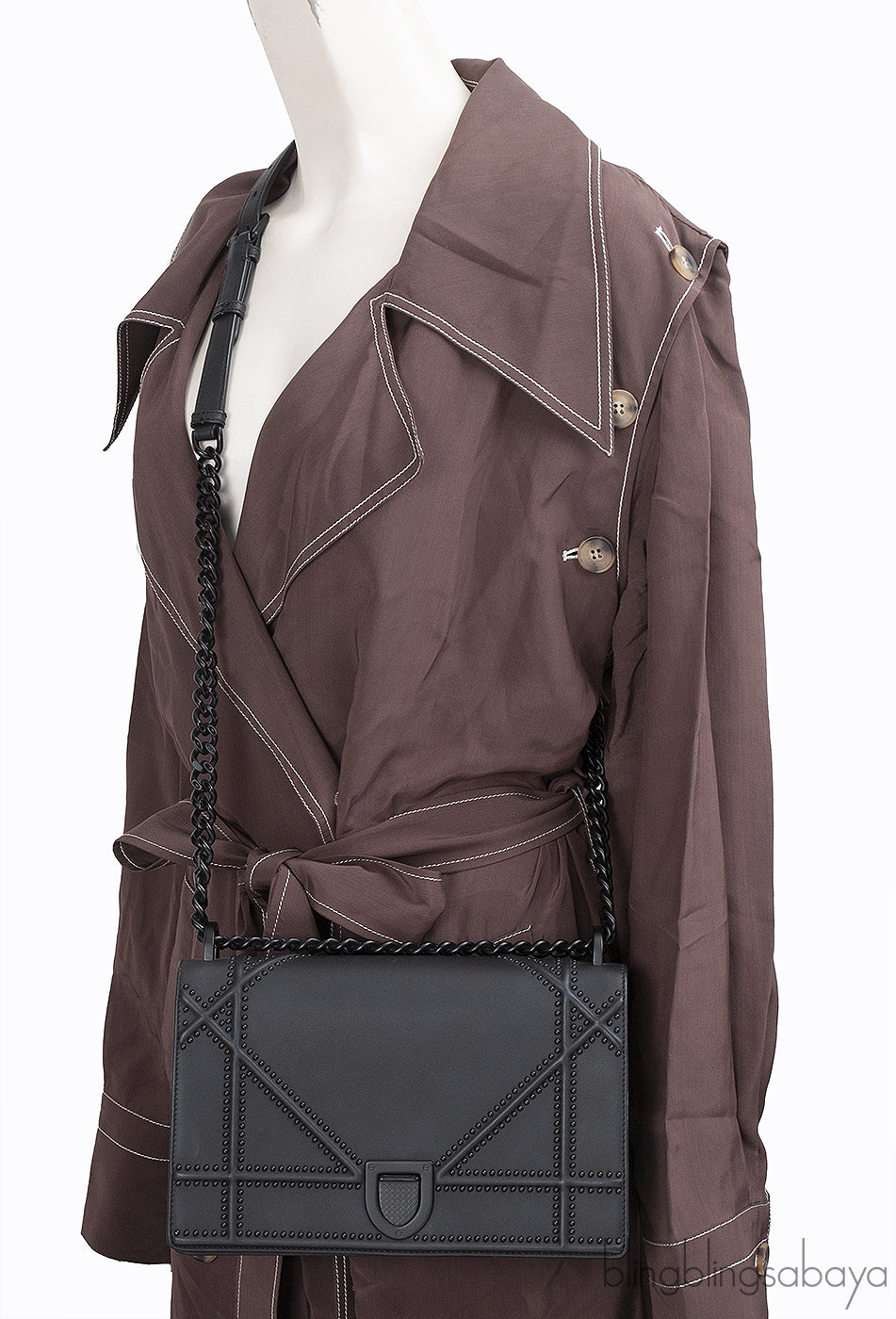 Dior Diorama Black Ultra Matte Medium Shoulder Bag