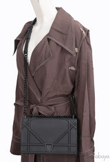 Dior Diorama Black Ultra Matte Medium Shoulder Bag