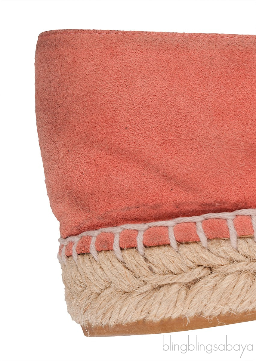Coral Suede CC Cap Toe Espadrille