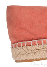 Coral Suede CC Cap Toe Espadrille