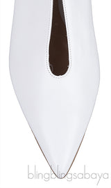 White Pointed Toe Heels