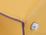 Kelly 20 Mini Sellier Jaune Epsom PHW
