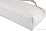 L19 White Ostrich Pouch