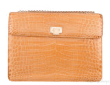 Beige Cornelia Lunch Box Crocodile Bag