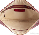 Dark Red Rockstud Large Clutch