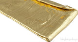Gold Python Clutch Bag