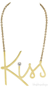 Gold Iconic Kiss Necklace
