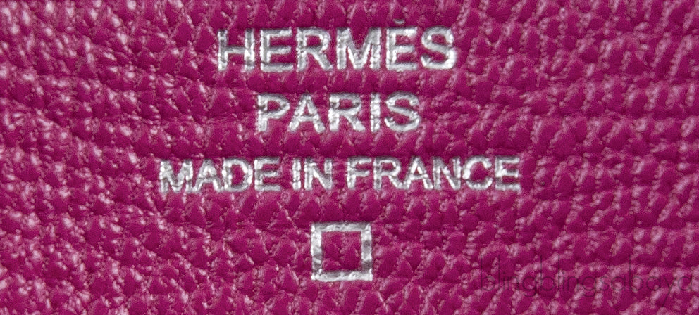 Hermes Bearn Rose Tyrien Crocodile Wallet