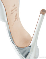 Silver Leather Mule