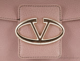 Dusty Pink V Logo Shoulder Bag