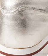 Loro Piana My Wind Beige Nylon and Gold Leather Sneakers