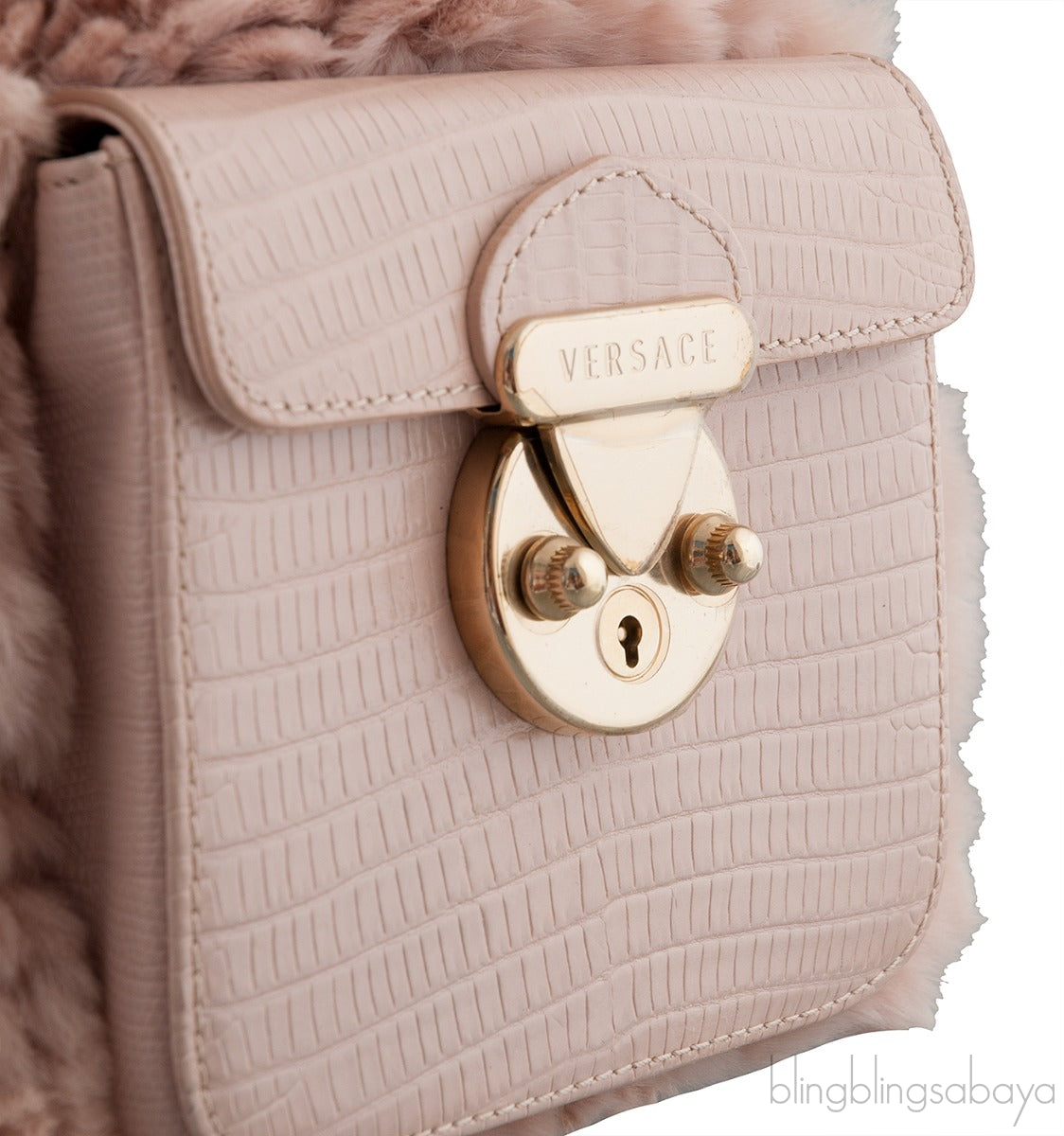 Blush Pink Fur Madonna Handbag