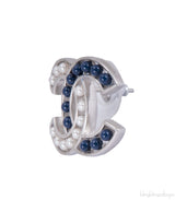 CC Pearl / Blue Stone Earrings