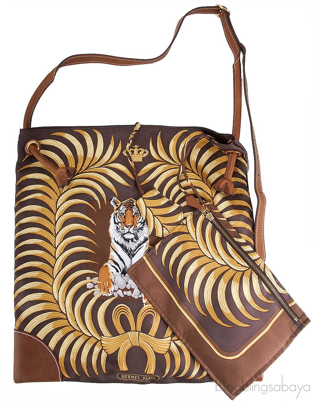 Tiger Print Silk City Bag