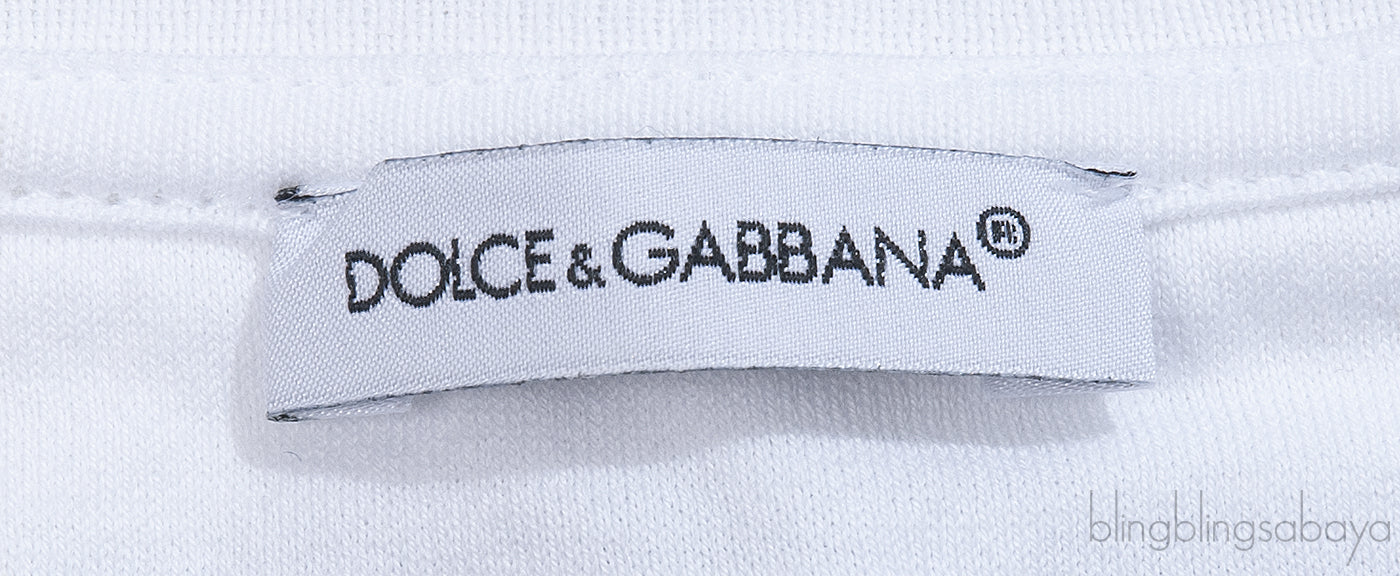Dolce & Gabbana White Flower Patch Kids T-shirt