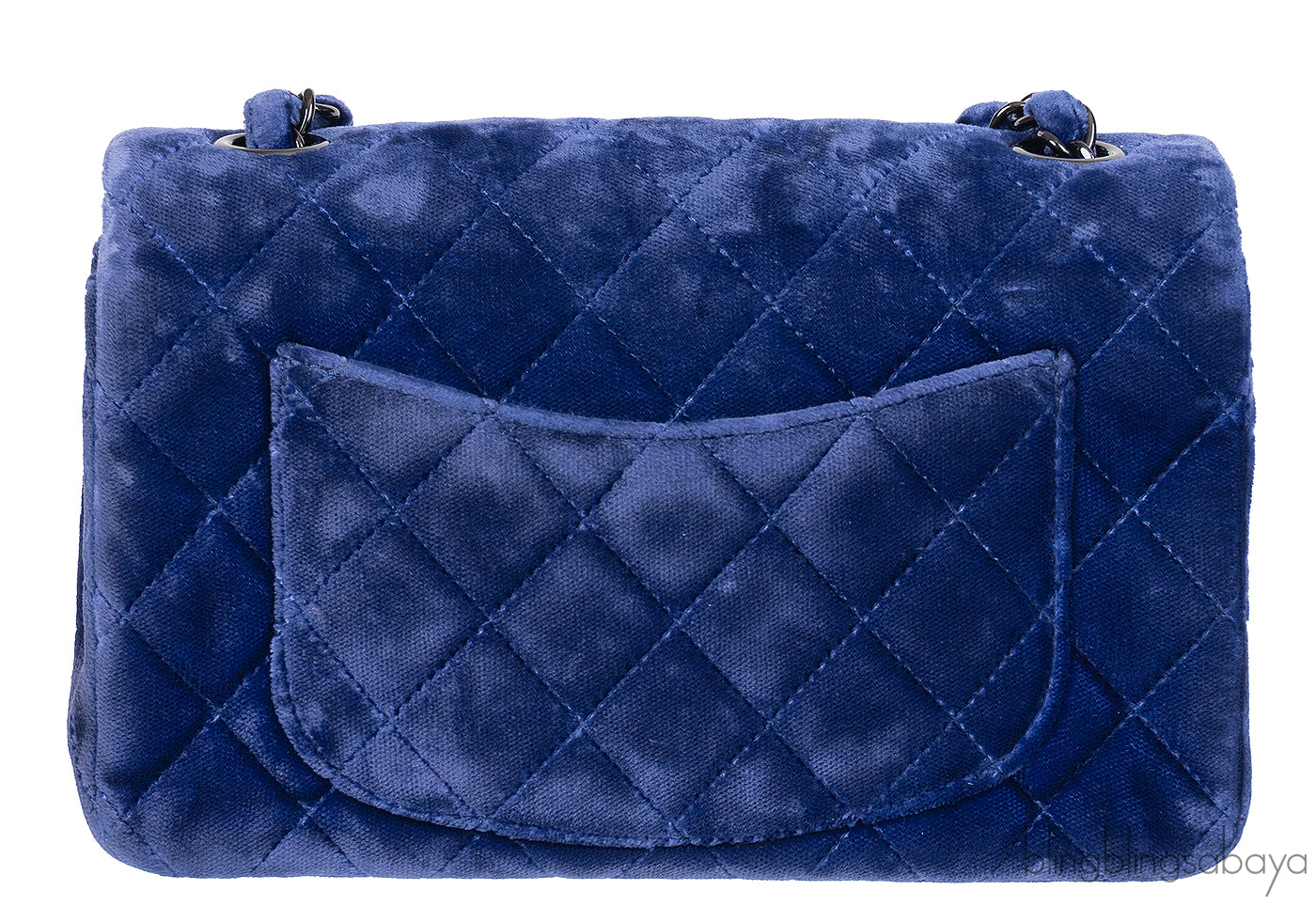 Chanel Velvet blue Mini Flap Bag