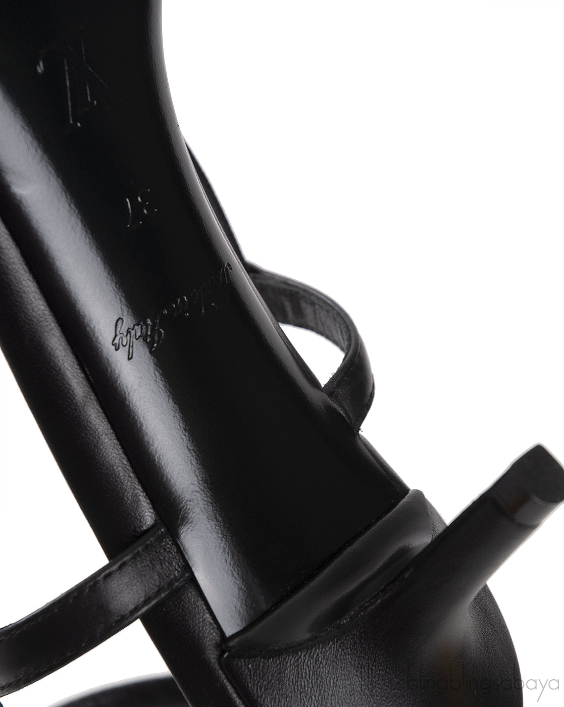 Black Monogram Citizen Strappy Sandals