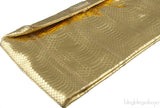 Gold Python Clutch Bag