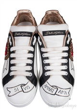 Portifino Printed Leather Sneakers
