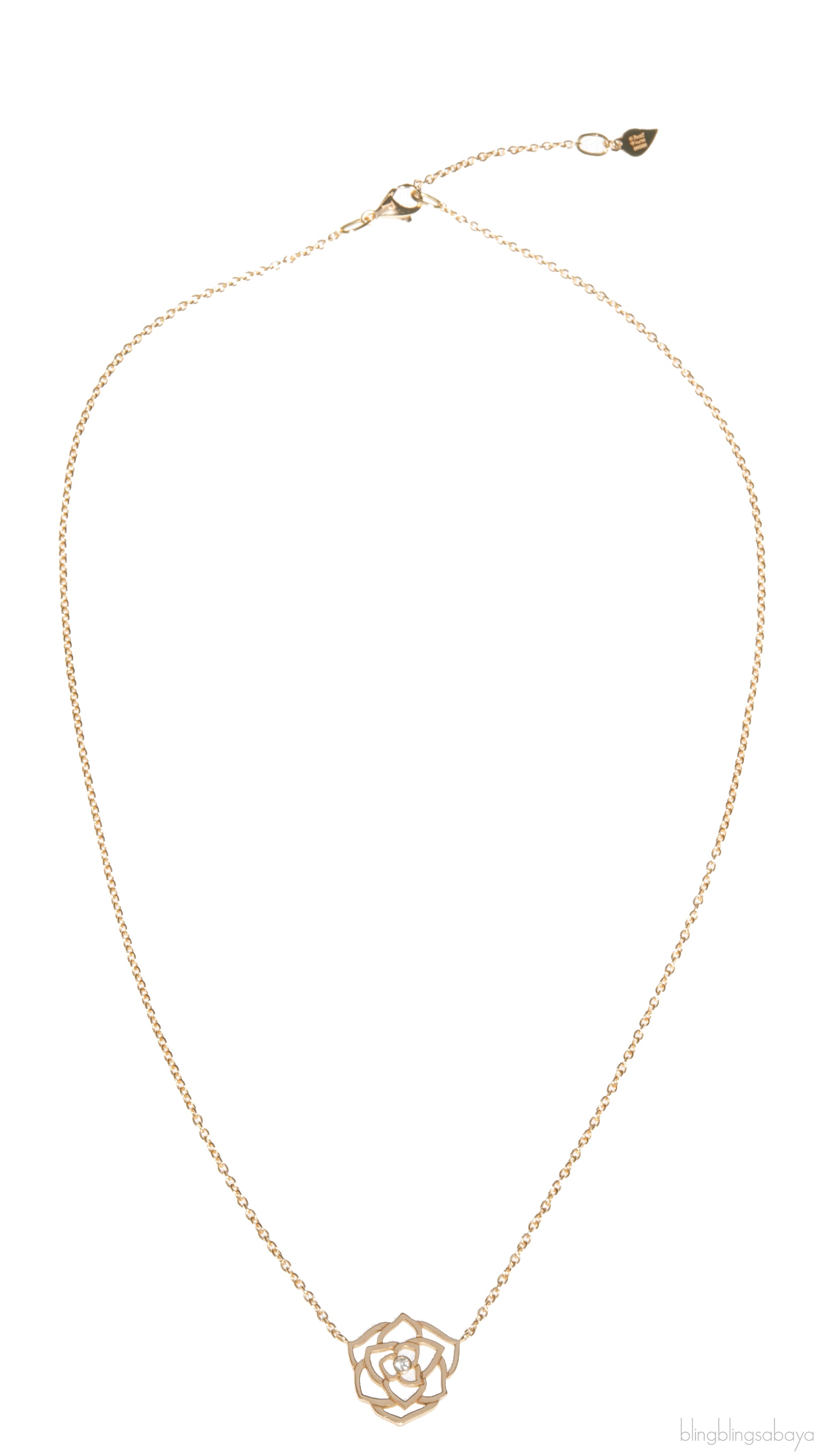 Rose Diamond Yellow Gold Necklace
