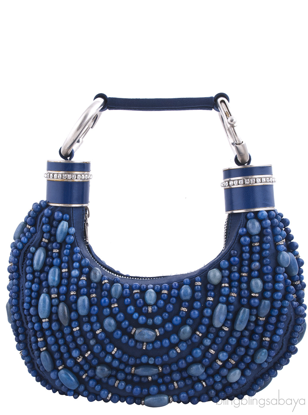 Blue Beaded Bracelet Bag