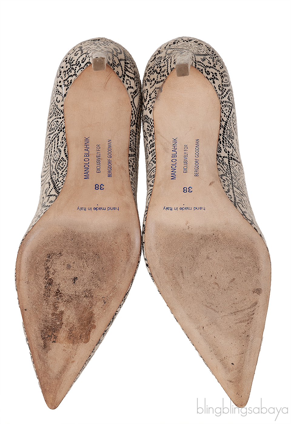Manolo Blahnik BB Printed Suede Pump