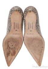 Manolo Blahnik BB Printed Suede Pump