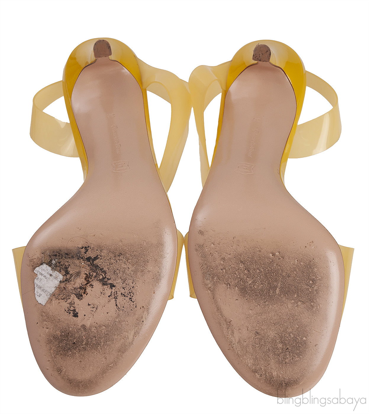 Yellow Metropolis PVC Slingback Sandals