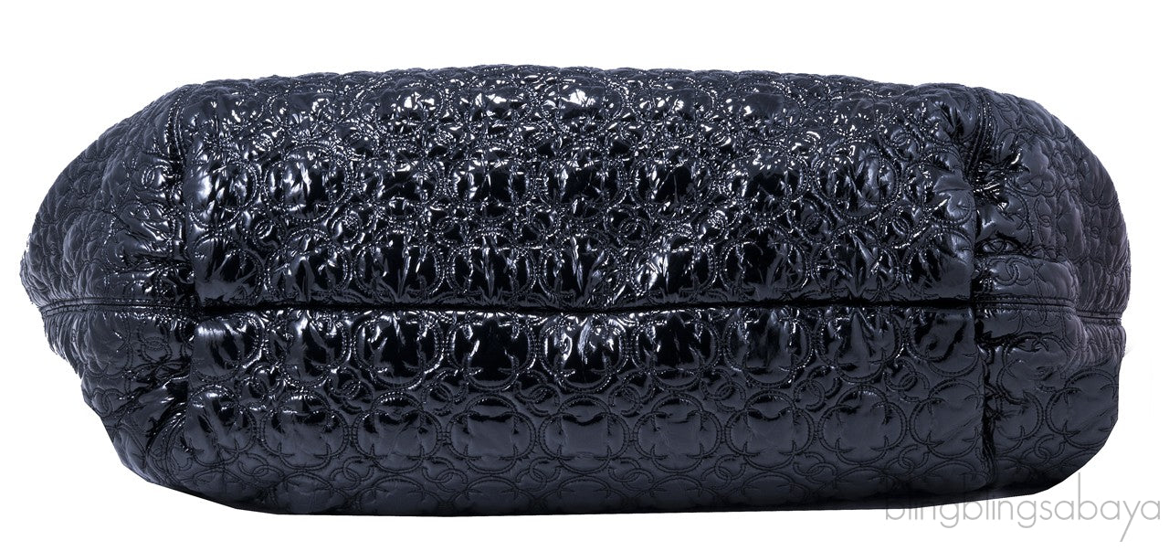 Black Patent XXL Symbol Tote