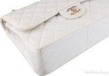 White Jumbo Flap Bag