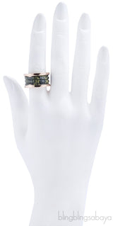 B.Zero1 Rose Gold Marble Ring