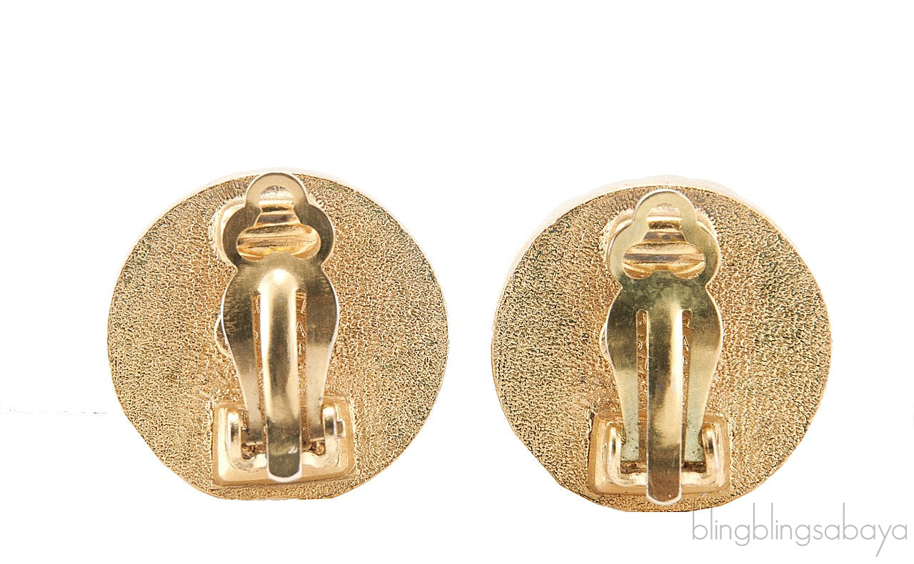 CC Logo Vintage Clip Earrings