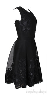 Maje Mesh Pleated Dress