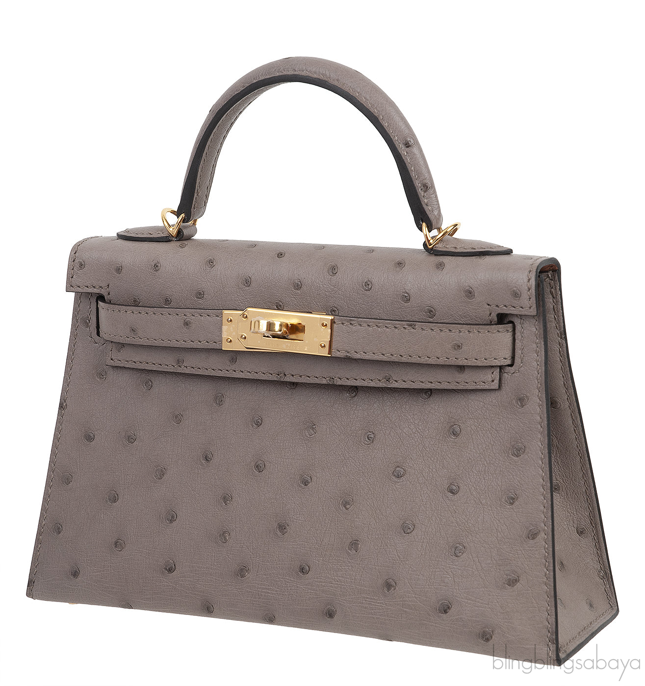 HSS Kelly 20 Ostrich Gris Tourterelle Toffe GHW