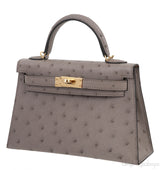 HSS Kelly 20 Ostrich Gris Tourterelle Toffe GHW