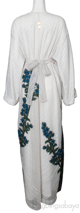 Off-white Floral Patch Abaya