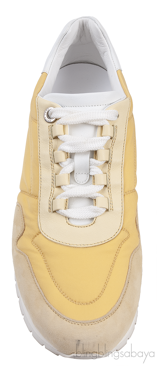 Loro Piana My Wind Microfibre Yellow Sneakers