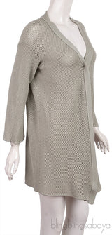 Grey Perforated Cardigan