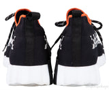 Black with Orange Flex Sneakers