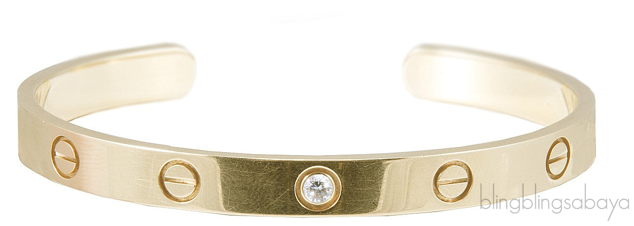 LOVE Open Cuff Diamond Bracelet
