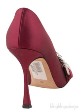 Tartonacri Satin Heels Burgundy