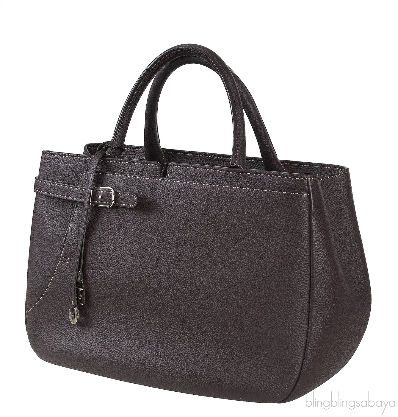 Loro Piana Charcoal Grey Top Handle Bag